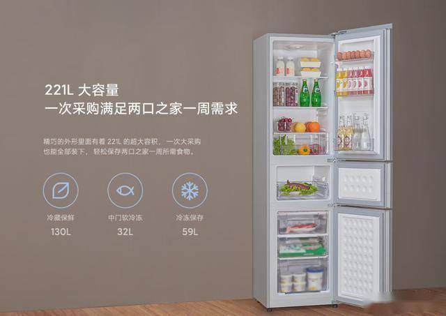 1MDM940元到手租房宿舍的理想选择！爱游戏app米家221升冰箱BCD-22(图2)